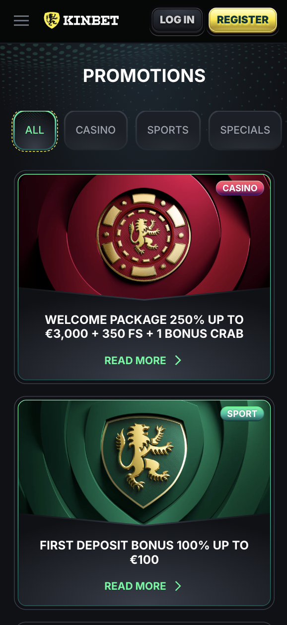 Interface Casino KinBet App