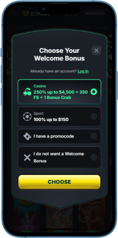 Registration via Casino App